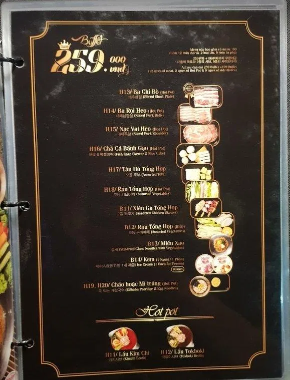 Menu của Meat & Meet BBQ (Ảnh Internet)