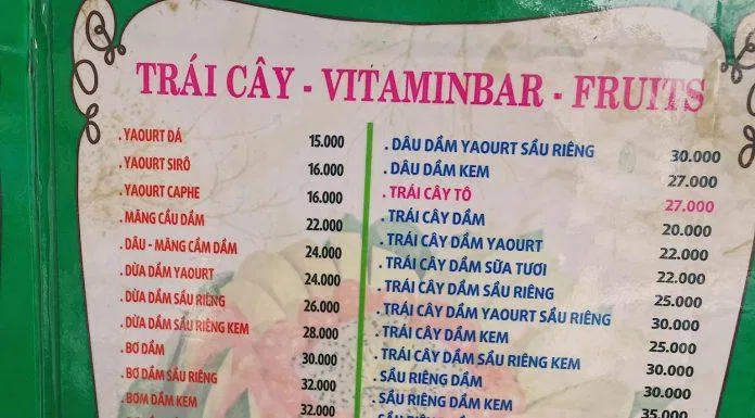 Vitamin Bar (Ảnh: Internet)