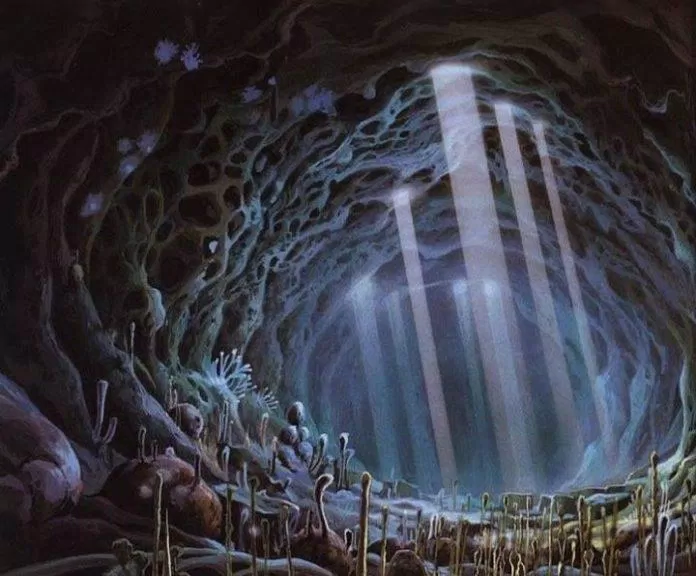 Khu rừng độc trong phim Nausicaä (Ảnh: Internet).