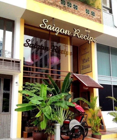 Mặt tiền của nhà hàng Saigon Recipe (Ảnh: Internet). Mặt tiền của nhà hàng Saigon Recipe (Ảnh: Internet).