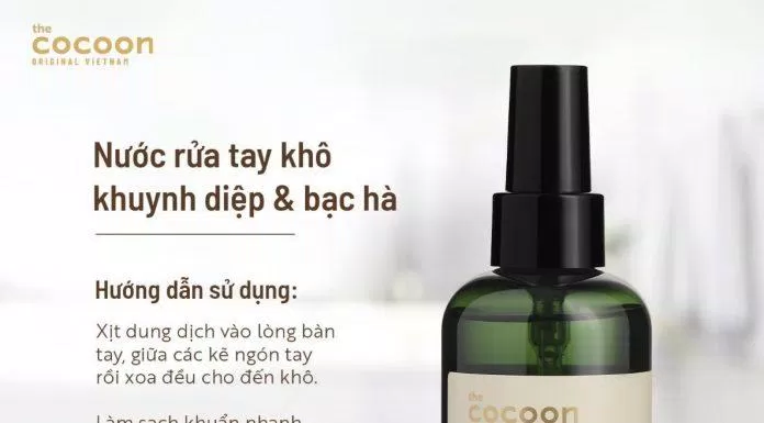 Nước rửa tay khô Cocoon Eucalyptus And Mint Hand Sanitizer là sản phẩm làm sạch chất lượng của thương hiệu Việt Nam ( Nguồn: internet)