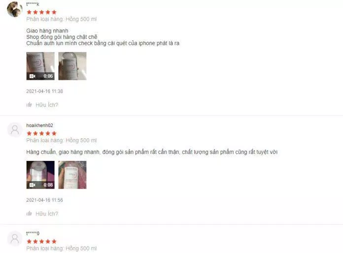 Những nhận xét tốt của khách hàng về sản phẩm trên trang Shopee (ảnh: BlogAnChoi).