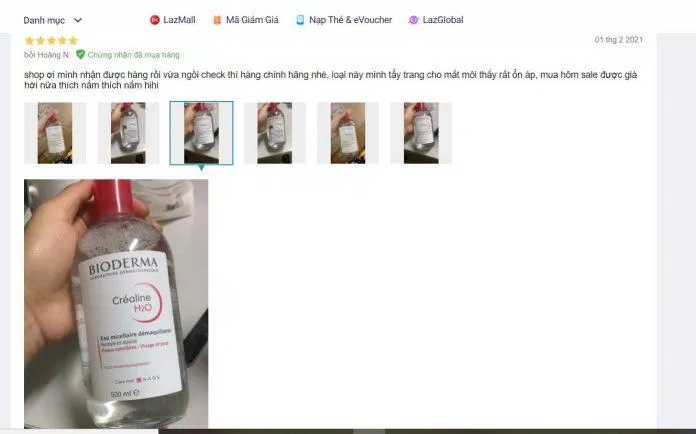 Đánh giá của khách hàng về sản phẩm trên trang Lazada (ảnh: BlogAnChoi).
