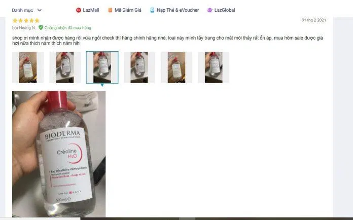 Đánh giá của khách hàng về sản phẩm trên trang Lazada (ảnh: BlogAnChoi).