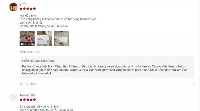 Đánh giá từ khách hàng đã sử dụng sản phẩm trên Shopee (Nguồn: BlogAnChoi)
