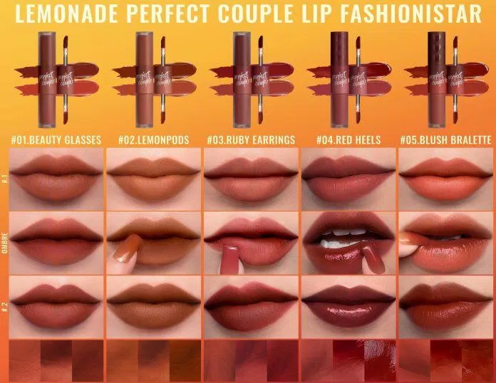 Bảng màu trendy, dễ dùng và dễ mix của Perfect Couple Lip Fashionistar (Nguồn: Internet) Bảng màu trendy, dễ dùng và dễ mix của Perfect Couple Lip Fashionistar (Nguồn: Internet)