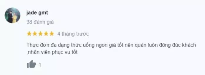 Đánh giá của khách hàng về quán Smoothie Factory. (Ảnh: BlogAnChoi)