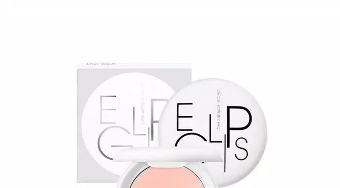 Hộp Eglips Oil Cut Powder Pact được thiết kế với màu trắng chủ đạo, cầm khá chắc tay (Nguồn: Internet)