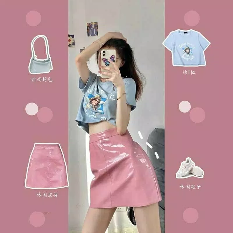 Phối croptop với tone pastel nhẹ nhàng nhưng tinh tế (Nguồn: Internet)