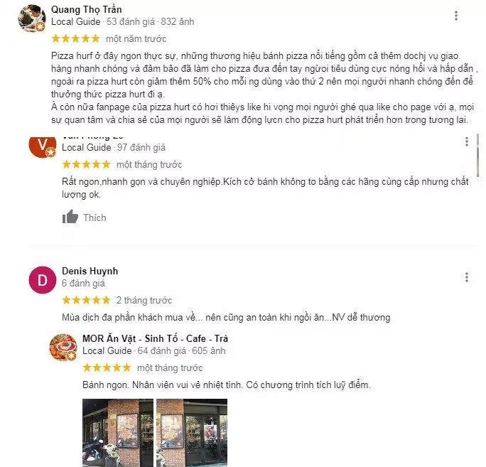 Khách hàng đánh giá chất lượng tại Pizza Hut Trần Hưng Đạo. (Ảnh : BlogAnChoi). Khách hàng đánh giá chất lượng tại Pizza Hut Trần Hưng Đạo. (Ảnh : BlogAnChoi).