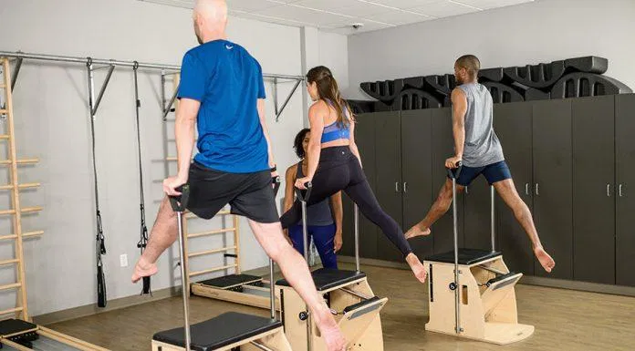 Ghế wunda dùng trong pilates (Ảnh: Internet). Ghế wunda dùng trong pilates (Ảnh: Internet).