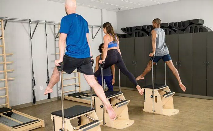 Ghế wunda dùng trong pilates (Ảnh: Internet). Ghế wunda dùng trong pilates (Ảnh: Internet).