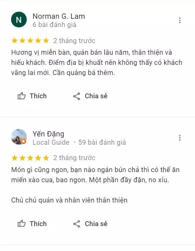 Đánh giá của khách hàng về Bún Chả Hà Nội 26 (Nguồn: BlogAnChoi) Đánh giá của khách hàng về Bún Chả Hà Nội 26 (Nguồn: BlogAnChoi)