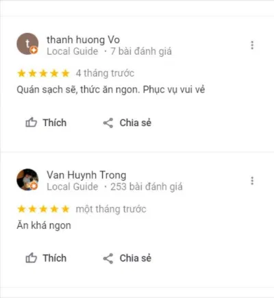 Đánh giá của khách hàng về Bún Chả Hà Nội Vân Anh (Nguồn: BlogAnChoi) Đánh giá của khách hàng về Bún Chả Hà Nội Vân Anh (Nguồn: BlogAnChoi)