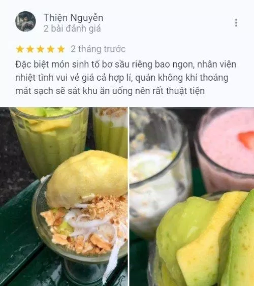 Đánh giá của khách hàng về quán Sinh Tố Buôn Mê - Lê Văn Sỹ. (Ảnh: BlogAnChoi)