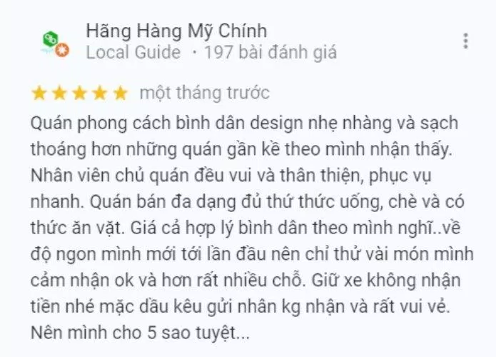 Đánh giá của khách hàng về quán Sinh Tố Xuân Thy 163 Thành Thái. (Ảnh: BlogAnChoi)