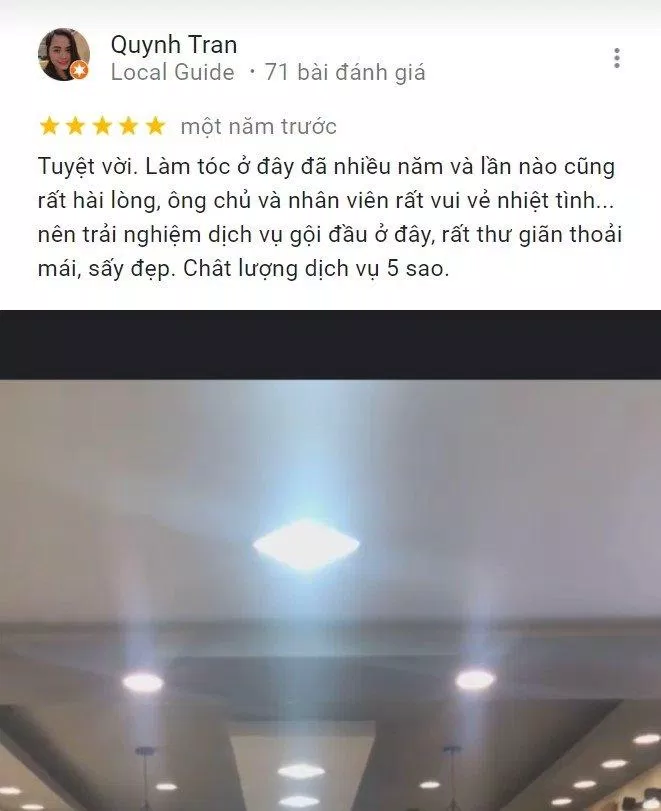 Đánh giá từ khách hàng Quỳnh Trần trên Google Maps (Nguồn: Internet)
