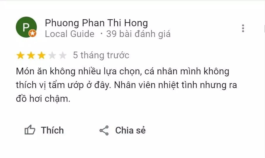 Đánh giá của khách hàng về Season BBQ (Nguồn: Internet)