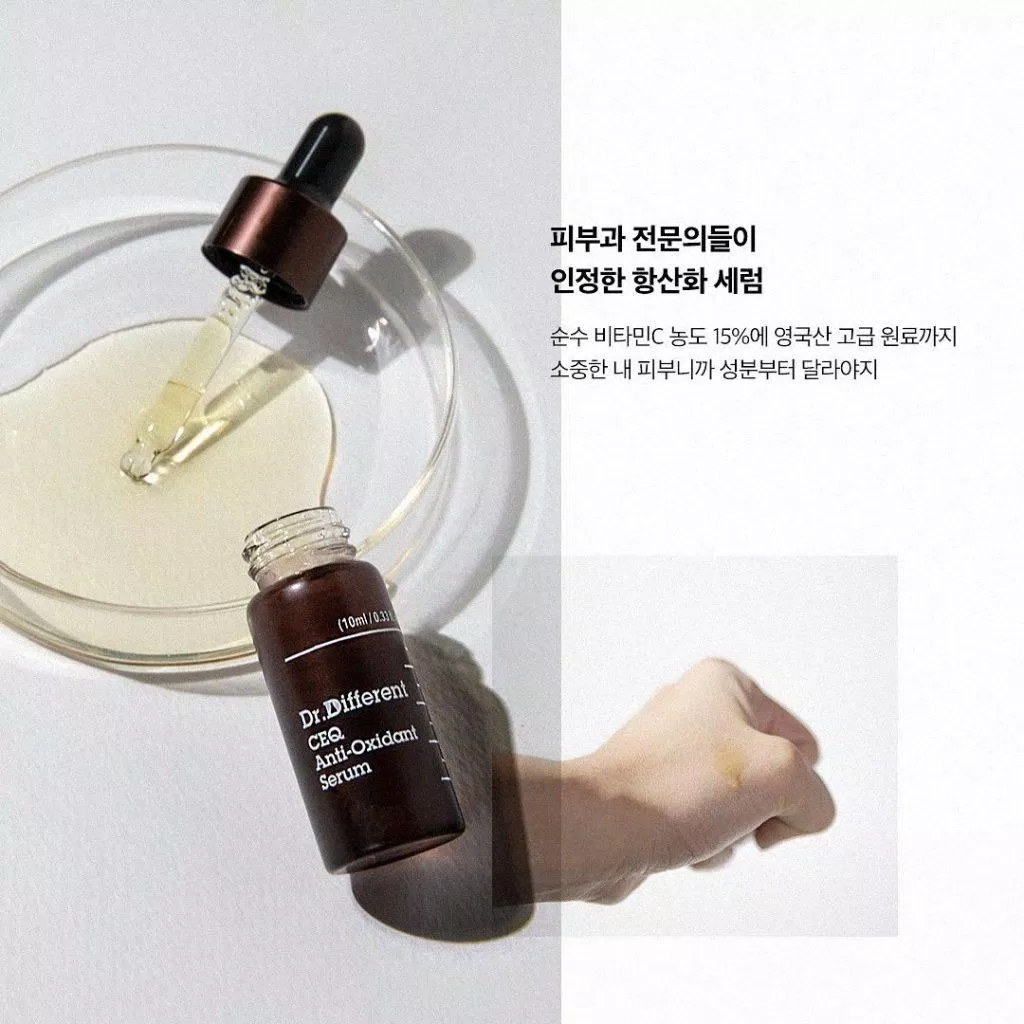 Serum trẻ hóa da, mờ thâm nám Dr. Different CEQ Anti-Oxidant Serum. (ảnh: internet)