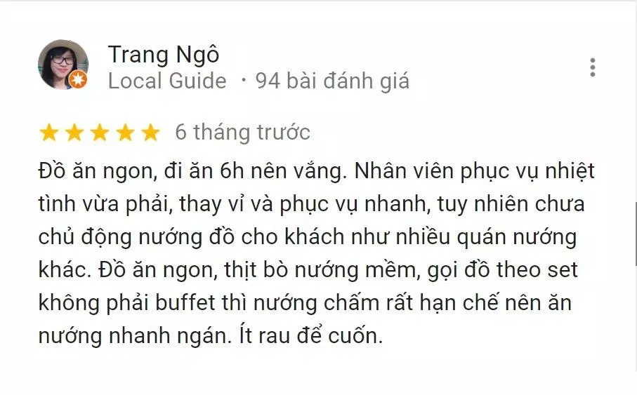 Đánh giá của khách hàng về Shogun (Nguồn: Internet)