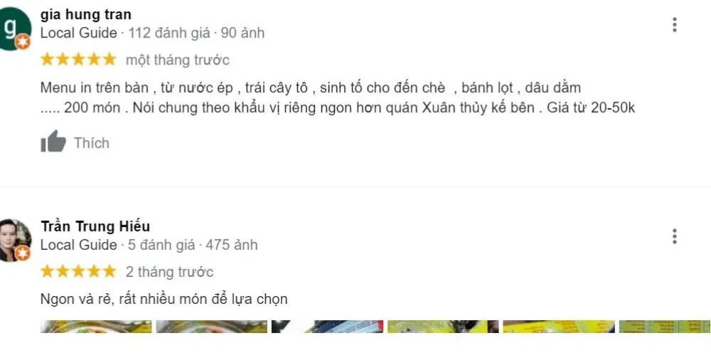 Đánh giá của khách hàng về Vitamins 167 Thành Thái (Ảnh: BlogAnChoi)