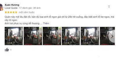 Đánh giá của khách hàng về Sinh tố Bà Hạt (Ảnh: BlogAnChoi)