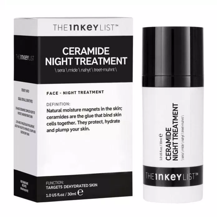 Bao bì, thiết kế của The Inkey List Ceramide Night Treatment (Nguồn: Internet)