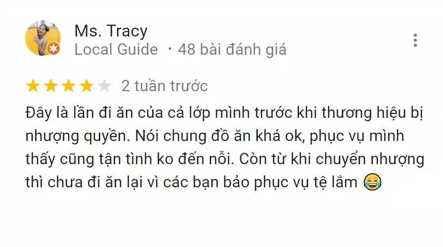 Đánh giá của khách hàng về Yakimono (Nguồn: Internet) Đánh giá của khách hàng về Yakimono (Nguồn: Internet)