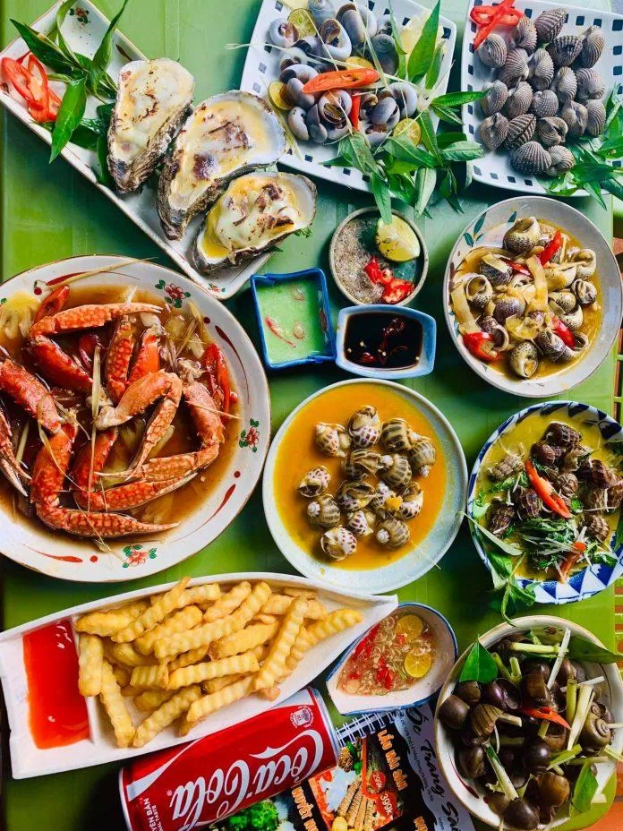 Đồ ăn tại Ốc Trang. (Nguồn: Internet)