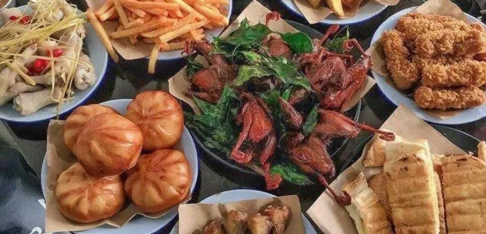 Đồ ăn tại Nhà hàng Chim Kwen Nguyen Kong True.  (Nguồn: Internet)