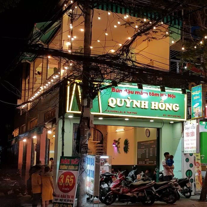 Hình ảnh quán bún đậu mắm tôm Quỳnh Hồng (ảnh: internet)