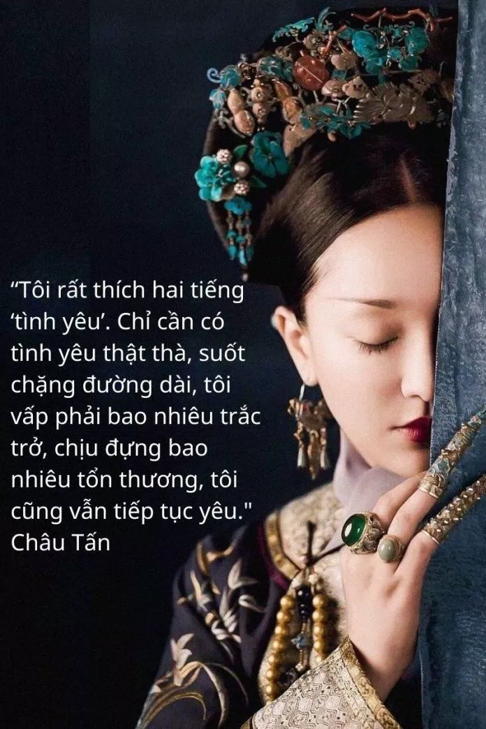 Câu nói của Châu Tấn (Ảnh: BlogAnChoi)