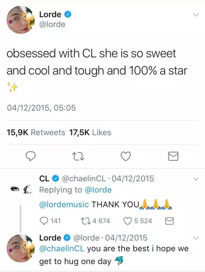 Lorde và CL đã có màn tương tác hết sức thú vị (Ảnh: Internet).