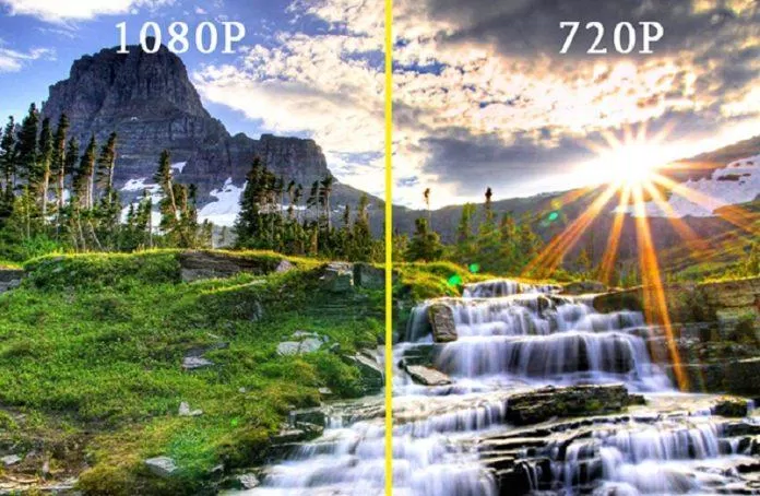 So sánh độ phân giải 1080p và 720p (Ảnh: Internet). So sánh độ phân giải 1080p và 720p (Ảnh: Internet).