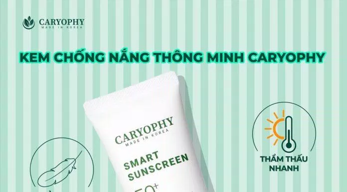 Kem chống nắng Caryophy Smart Sunscreen sở hữu thiết kế bao bì dạng tuýp có nắp vặn tiện lợi (Nguồn: Internet).