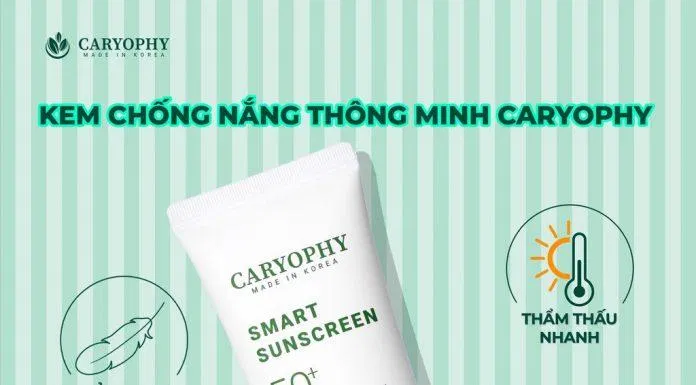 Kem chống nắng Caryophy Smart Sunscreen sở hữu thiết kế bao bì dạng tuýp có nắp vặn tiện lợi (Nguồn: Internet).