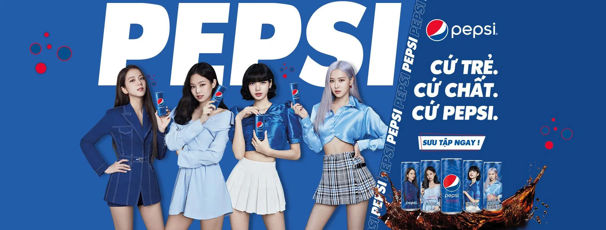 Nhóm nhạc Black Pink là đại sứ thương hiệu của nhãn hàng Pepsi