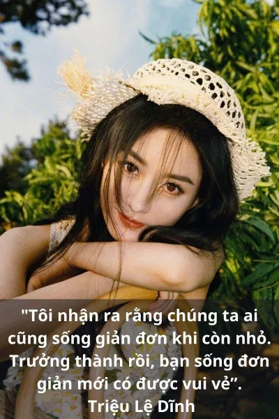 Câu nói của Triệu Lệ Dĩnh (Ảnh: BlogAnChoi)