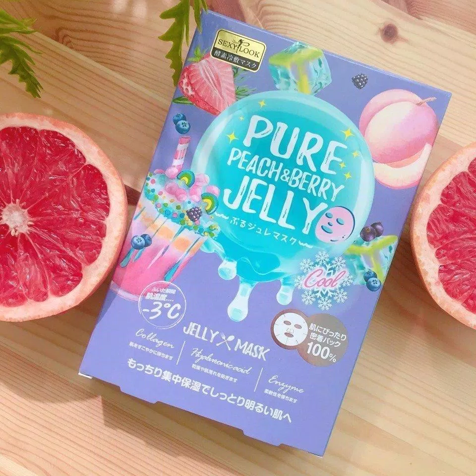 Mặt nạ Sexy Look Pure Peach And Berry Jelly với công nghệ lên men hạ nhiệt cho da lên đến 3 độ C ( Nguồn: internet)