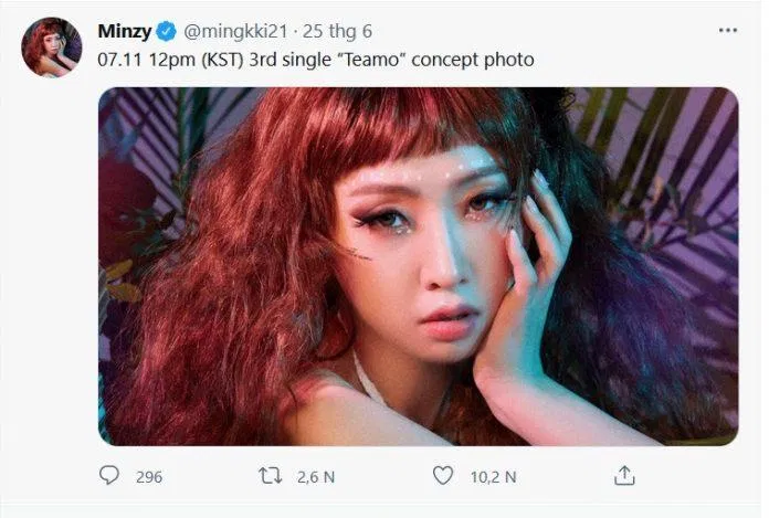 Minzy thông báo trở lại vào tháng 7/2021 (Ảnh: Internet)