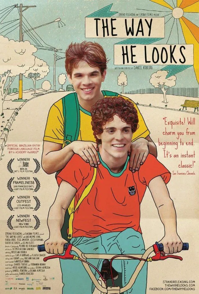 Poster phim Hoje Eu Quero Voltar Sozinho / The Way He Looks - Hôm Nay Tôi Muốn Trở Lại Chính Mình (2014) (Ảnh: Internet)