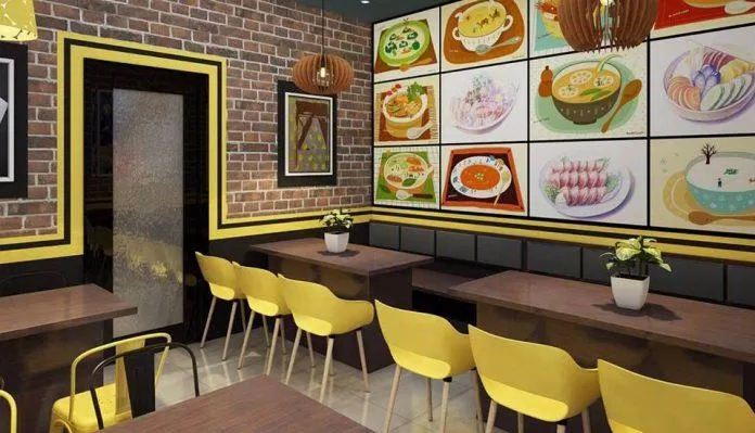 Không gian của One Piece Buffet BBQ & Thai Hotpot được thiết kế tối giản.  (Nguồn: Internet)