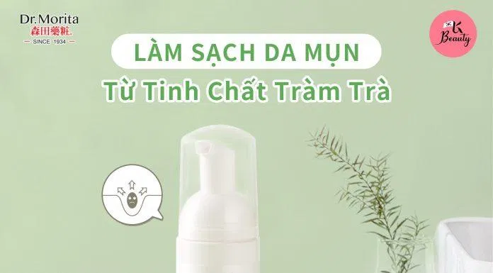 Sữa rửa mặt Dr.Morita Tea Tree Acnes Foaming Whip giúp làm sạch sâu và làm thông thoáng lỗ chân lông (Nguồn: Internet).
