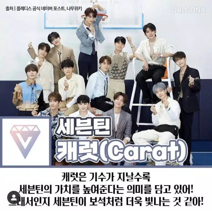 SEVENTEEN có tên fandom là CARAT (Ảnh: Internet)