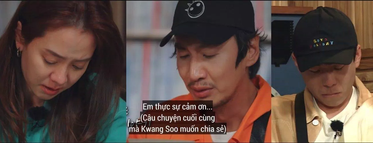 Các thành viên rơi nước mắt trước những tâm sự của Kwang Soo. (Ảnh: Internet). Các thành viên rơi nước mắt trước những tâm sự của Kwang Soo. (Ảnh: Internet).