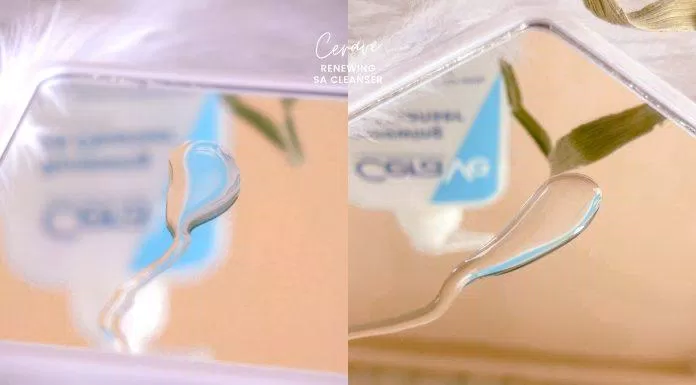 Sữa rửa mặt CeraVe Renewing SA Cleanser có kết cấu gel có khả năng tạo bọt nhẹ nhàng (Nguồn: Internet).