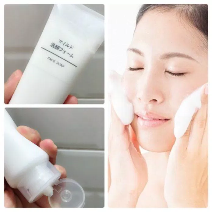 Sữa rửa mặt Muji Face Soap với khả năng tạo nhiều bọt giúp làm sạch da ( Nguồn: internet)