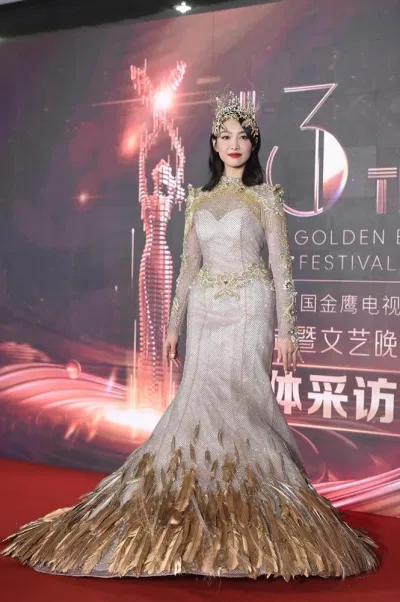 Tạo hình nữ thần Kim Ưng của Tống Thiến (ảnh: internet)