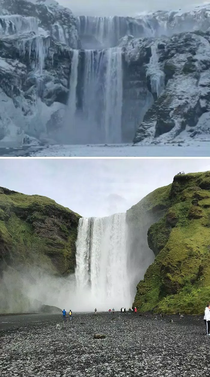 Thác nước Skógafoss này cũng là bối cảnh trong phần 8 của loạt phim Game of Thrones (Ảnh: Internet).