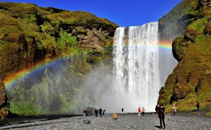 Thác nước Skógafoss ở Iceland (Ảnh: Internet). Thác nước Skógafoss ở Iceland (Ảnh: Internet).